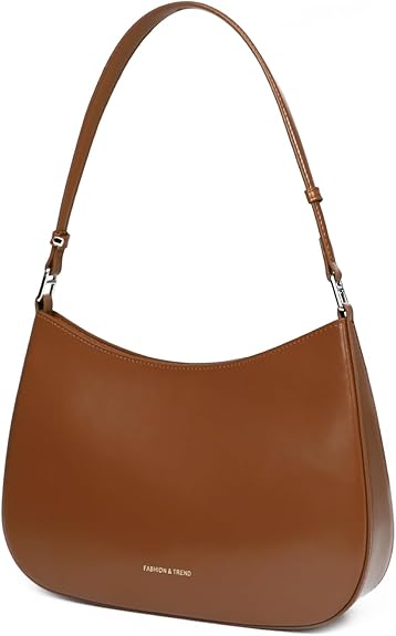 Leather Shoulder Bags for Women, Cute Purses Everyday Trendy, Women's Small Tote Handbags with Magnetic Closure | Genuine Leather