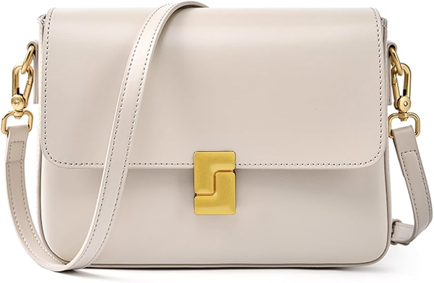 Leather Shoulder Bags for Women,  adjustable strap, detachable strap, travel purse, lightweight, metal feet