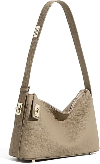 Leather Shoulder Bag for Women - Adjustable Slouchy Handbag with Secure Zip & Multi-Way Strap | Genuine Leather, Hobo Bag, Shoulder Bag