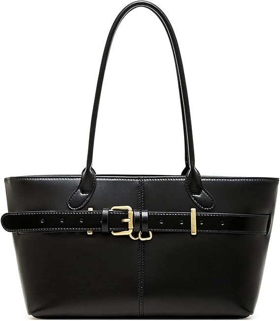 Leather Tote Bag for Women, Shoulder Bag for Everyday, Classic Top-Zip Handbags | Genuine Leather, Tote Bag