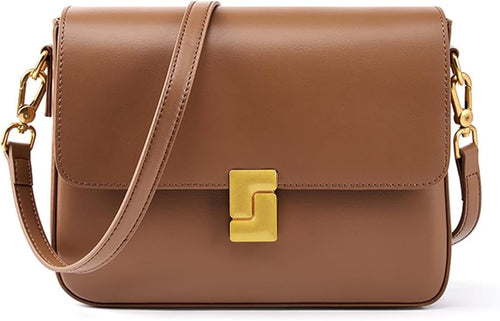 Leather Shoulder Bags for Women,  adjustable strap, detachable strap, travel purse, lightweight, metal feet