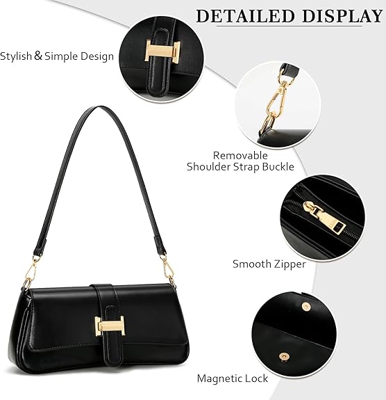 Shoulder Bag for Women, Handbag, Retro Clutch Underarm Bag